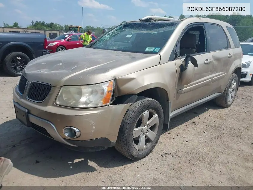 2006 Pontiac Torrent VIN: 2CKDL63F866087280 Lot: 42420964