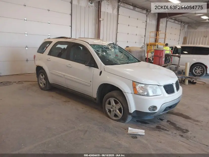 2006 Pontiac Torrent VIN: 2CKDL63F266054775 Lot: 42454419