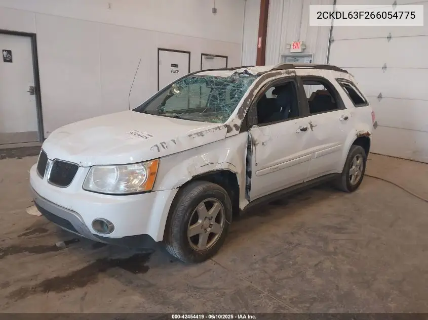 2006 Pontiac Torrent VIN: 2CKDL63F266054775 Lot: 42454419
