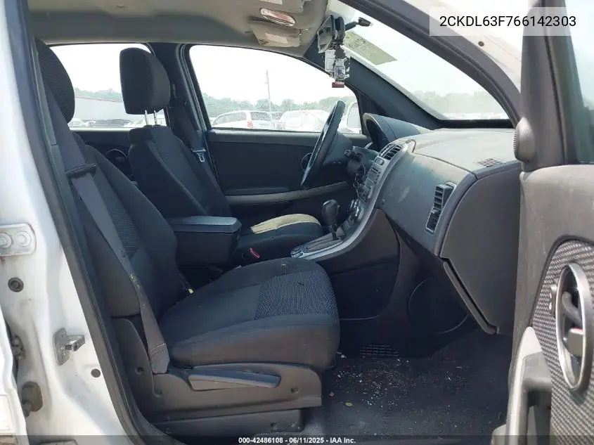 2006 Pontiac Torrent VIN: 2CKDL63F766142303 Lot: 42486108