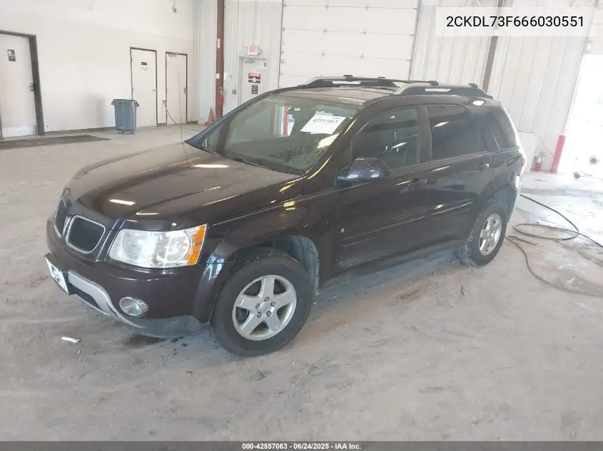 2006 Pontiac Torrent VIN: 2CKDL73F666030551 Lot: 42557063