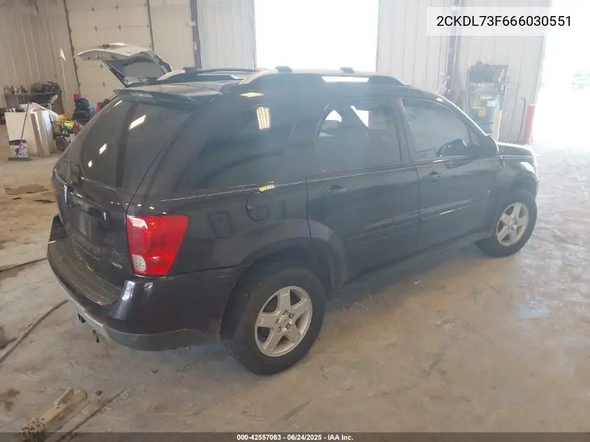 2006 Pontiac Torrent VIN: 2CKDL73F666030551 Lot: 42557063