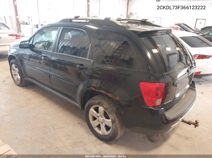 2006 Pontiac Torrent VIN: 2CKDL73F366123222 Lot: 42574851