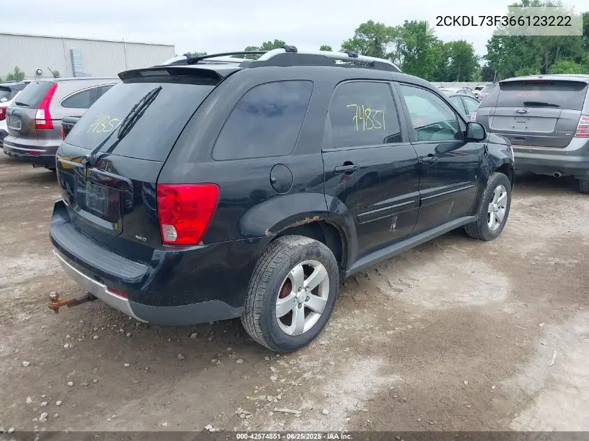 2006 Pontiac Torrent VIN: 2CKDL73F366123222 Lot: 42574851