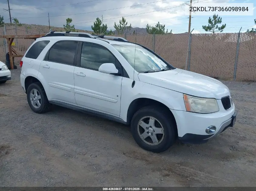 2006 Pontiac Torrent VIN: 2CKDL73F366098984 Lot: 42635837