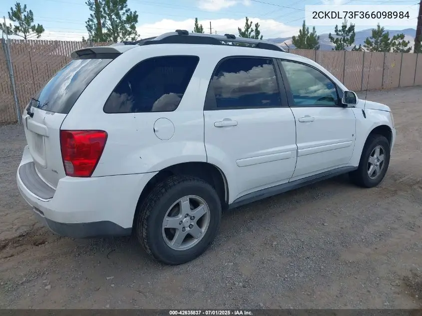 2006 Pontiac Torrent VIN: 2CKDL73F366098984 Lot: 42635837