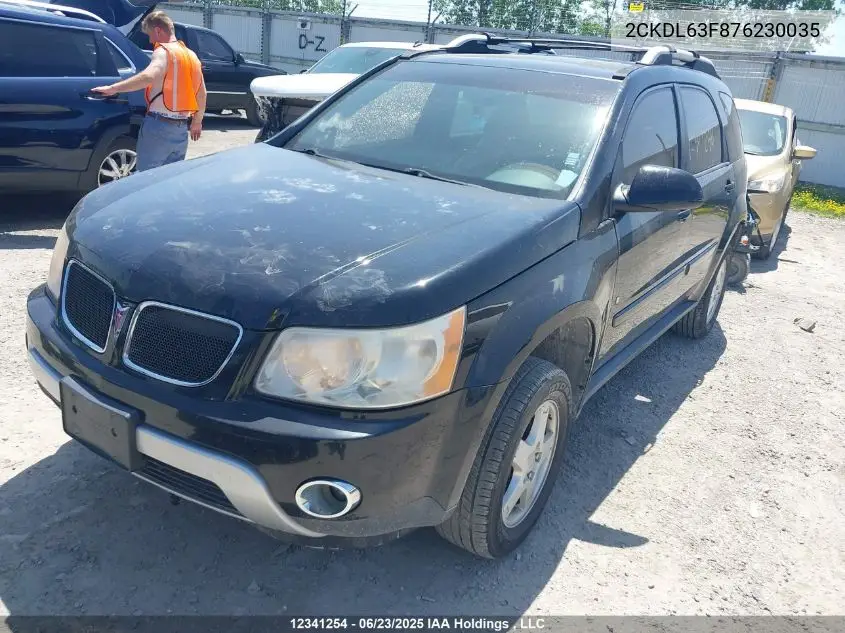 2007 Pontiac Torrent Sport VIN: 2CKDL63F876230035 Lot: 12341254