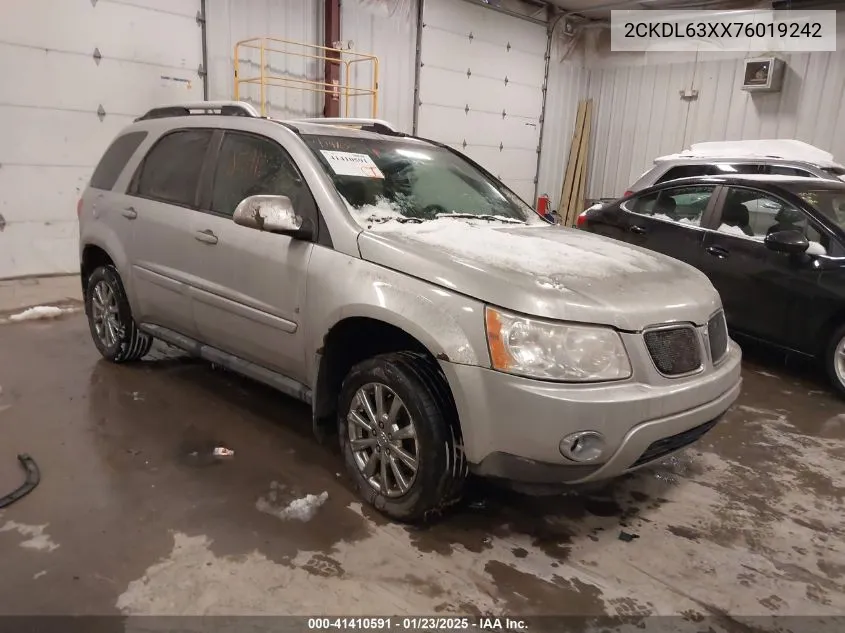 2007 Pontiac Torrent VIN: 2CKDL63XX76019242 Lot: 41410591