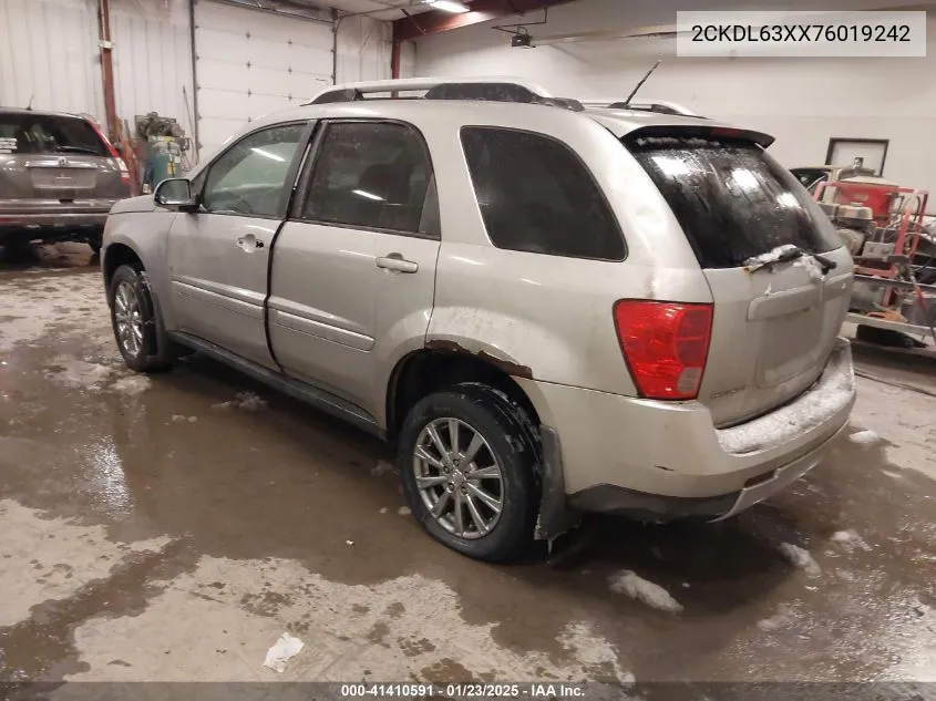 2007 Pontiac Torrent VIN: 2CKDL63XX76019242 Lot: 41410591