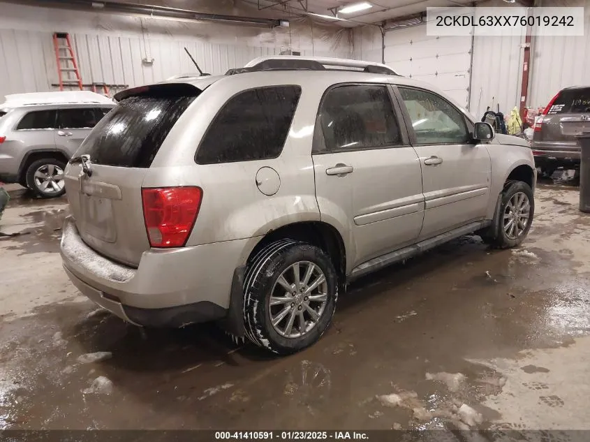 2007 Pontiac Torrent VIN: 2CKDL63XX76019242 Lot: 41410591
