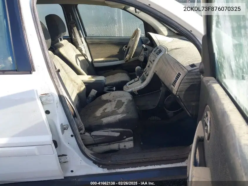 2007 Pontiac Torrent VIN: 2CKDL73F876070325 Lot: 41662138