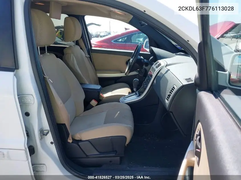 2007 Pontiac Torrent VIN: 2CKDL63F776113028 Lot: 41826527