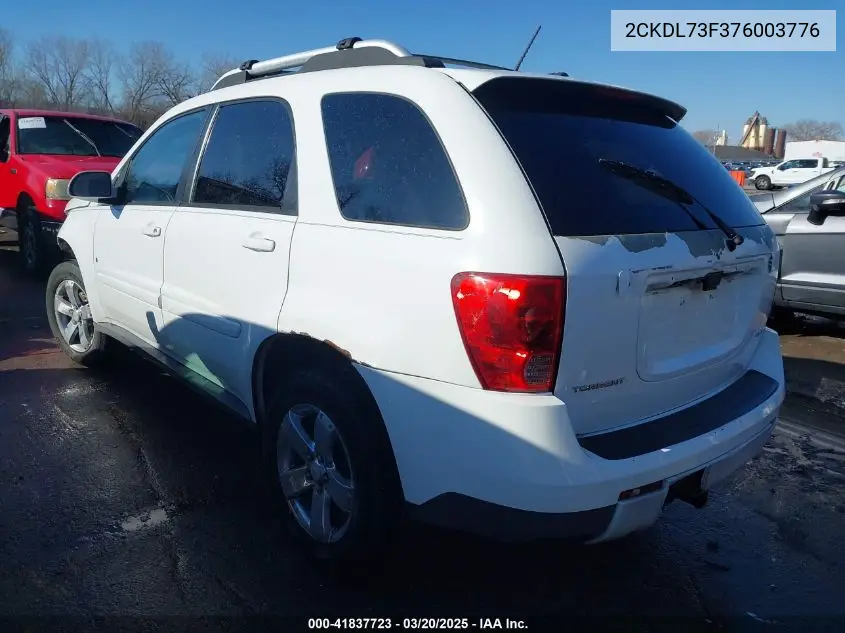 2007 Pontiac Torrent VIN: 2CKDL73F376003776 Lot: 41837723