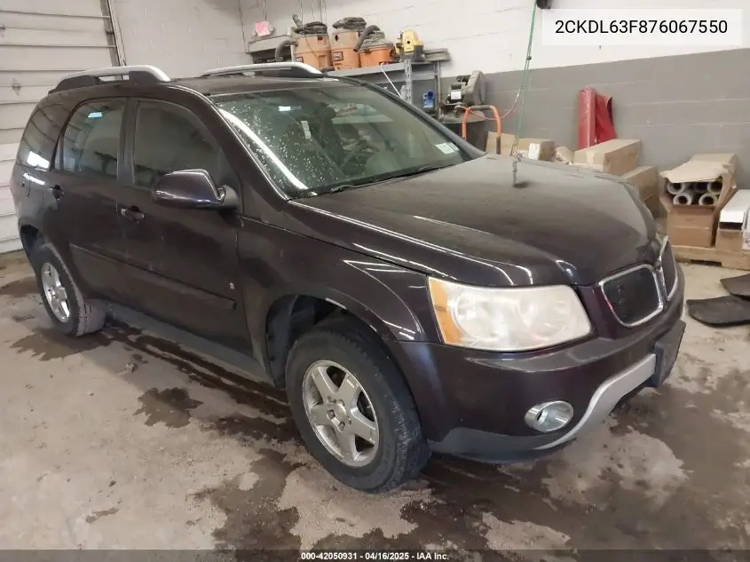 2007 Pontiac Torrent VIN: 2CKDL63F876067550 Lot: 42050931