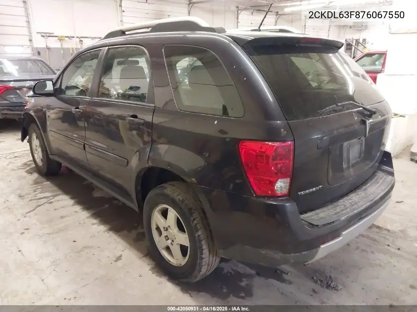 2007 Pontiac Torrent VIN: 2CKDL63F876067550 Lot: 42050931