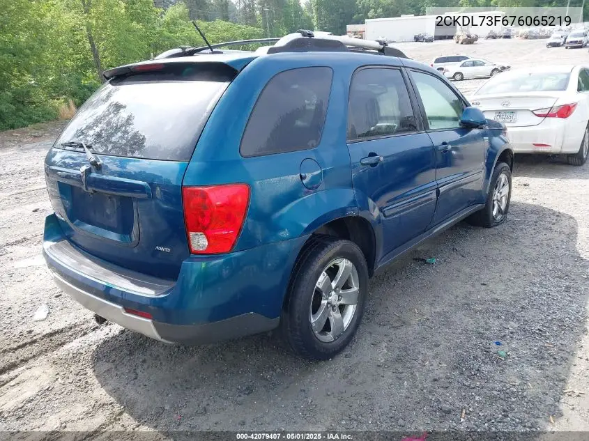 2007 Pontiac Torrent VIN: 2CKDL73F676065219 Lot: 42079407