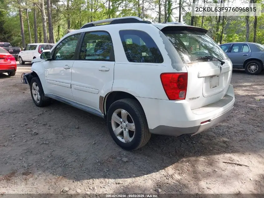 2007 Pontiac Torrent VIN: 2CKDL63F976096815 Lot: 42125238