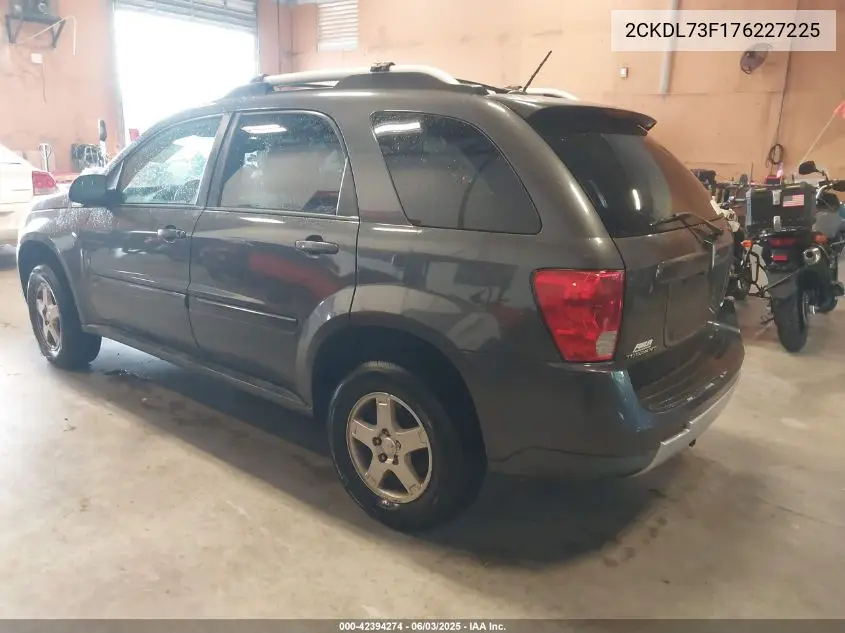 2007 Pontiac Torrent VIN: 2CKDL73F176227225 Lot: 42394274