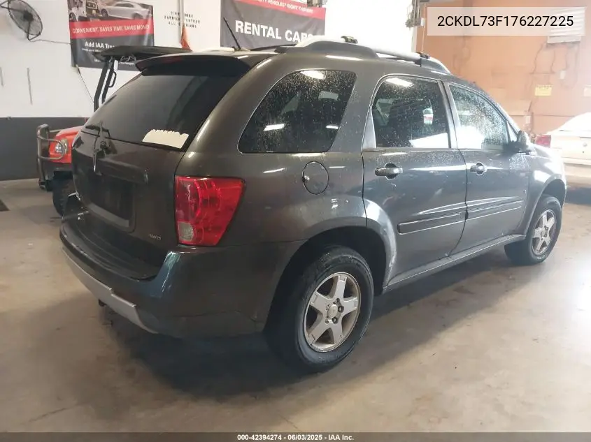 2007 Pontiac Torrent VIN: 2CKDL73F176227225 Lot: 42394274