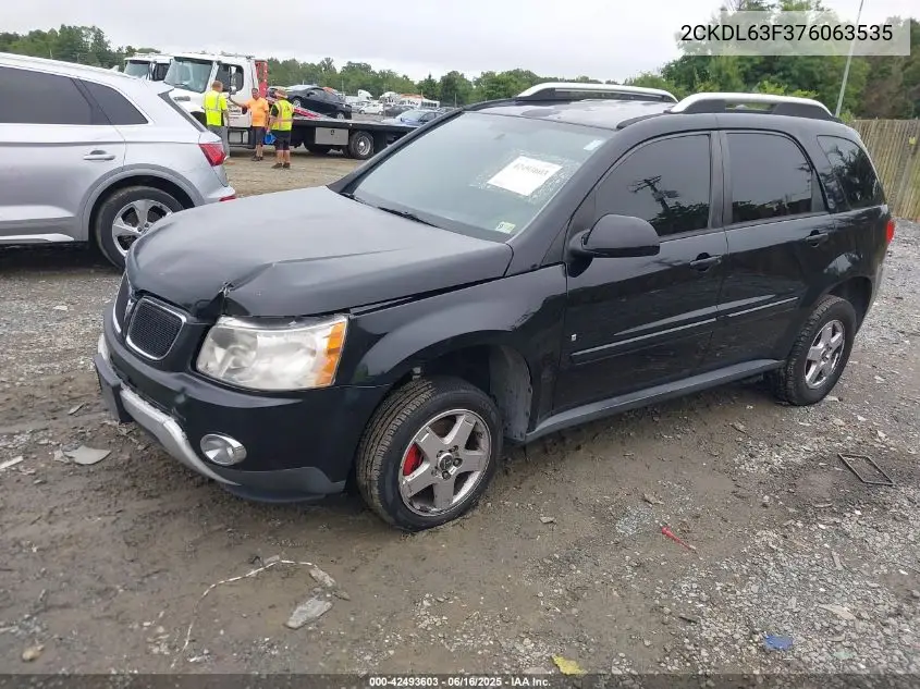 2007 Pontiac Torrent VIN: 2CKDL63F376063535 Lot: 42493603