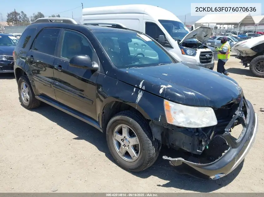 2007 Pontiac Torrent VIN: 2CKDL63F076070636 Lot: 42514614