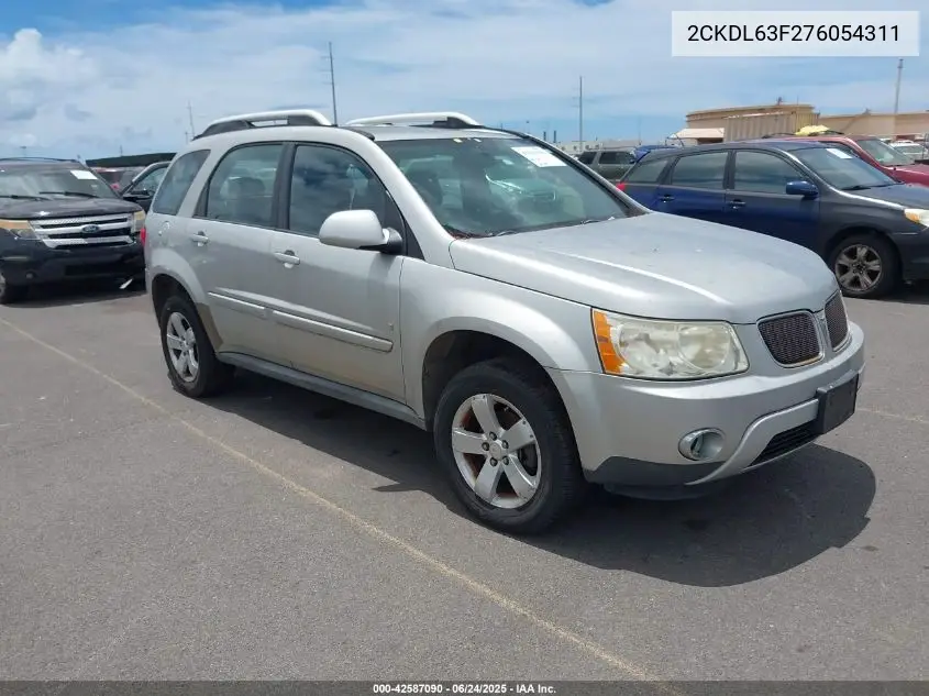 2007 Pontiac Torrent VIN: 2CKDL63F276054311 Lot: 42587090