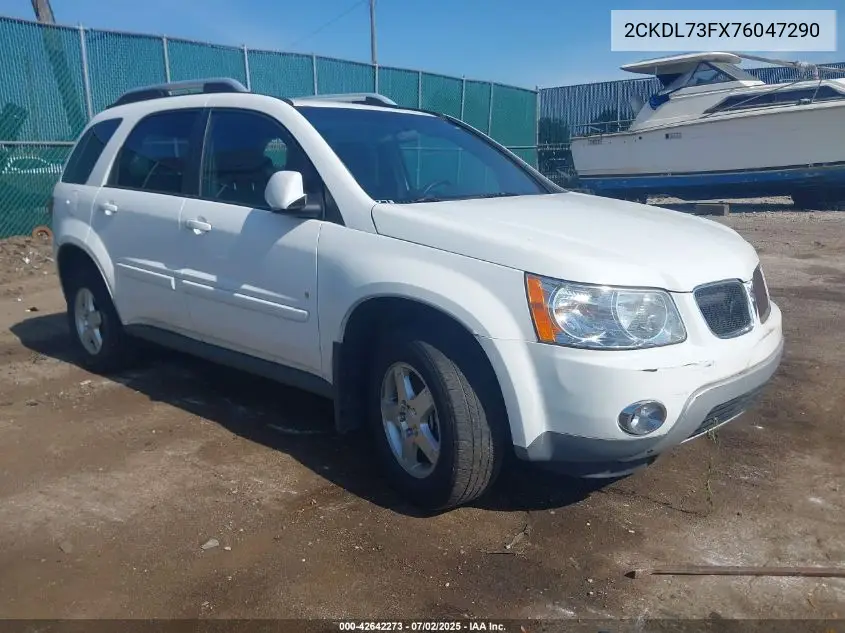 2007 Pontiac Torrent VIN: 2CKDL73FX76047290 Lot: 42642273