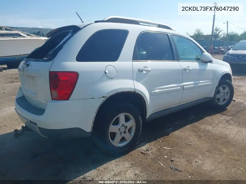 2007 Pontiac Torrent VIN: 2CKDL73FX76047290 Lot: 42642273