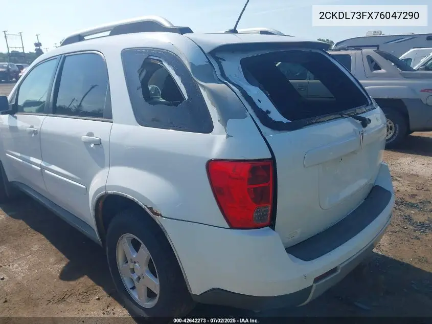 2007 Pontiac Torrent VIN: 2CKDL73FX76047290 Lot: 42642273
