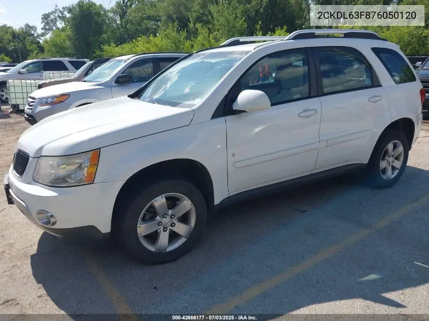 2007 Pontiac Torrent VIN: 2CKDL63F876050120 Lot: 42666177