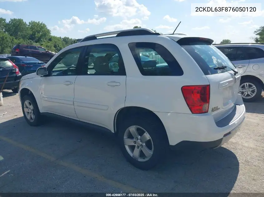 2007 Pontiac Torrent VIN: 2CKDL63F876050120 Lot: 42666177