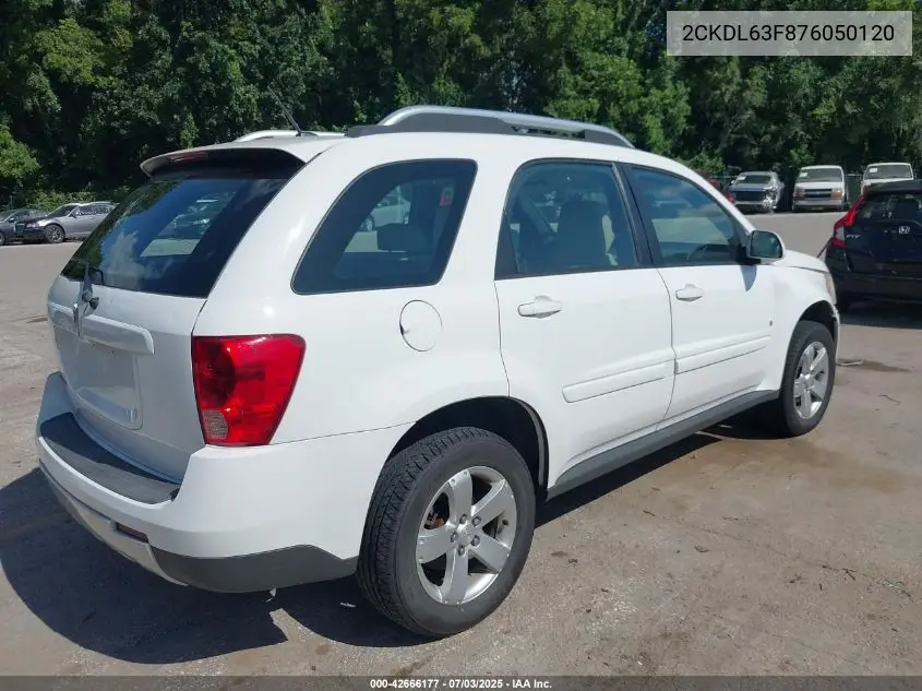 2007 Pontiac Torrent VIN: 2CKDL63F876050120 Lot: 42666177