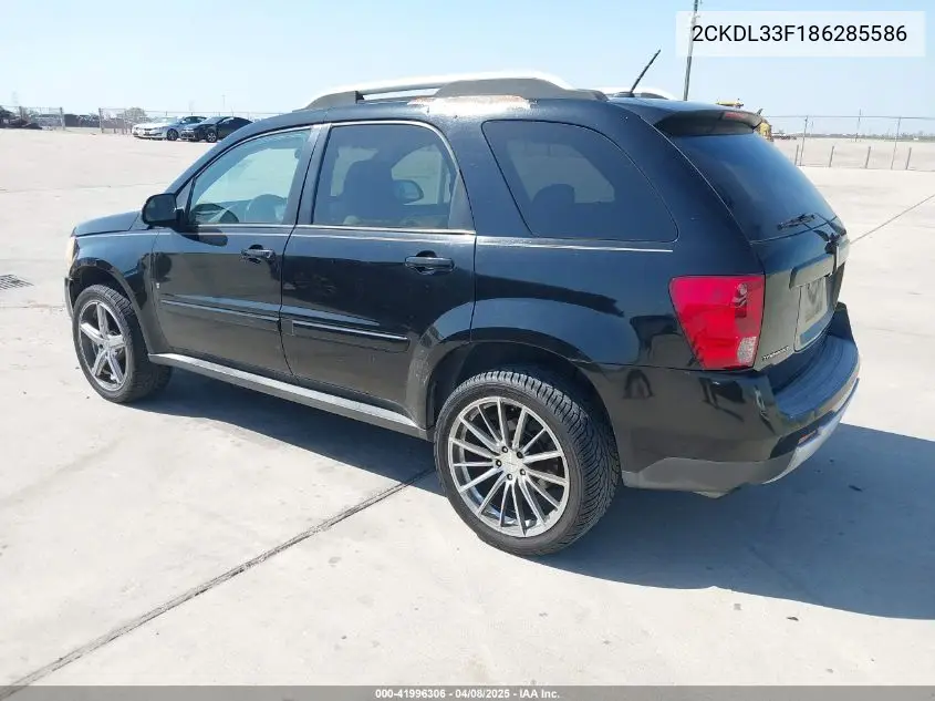 2008 Pontiac Torrent VIN: 2CKDL33F186285586 Lot: 41996306