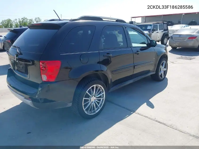 2008 Pontiac Torrent VIN: 2CKDL33F186285586 Lot: 41996306