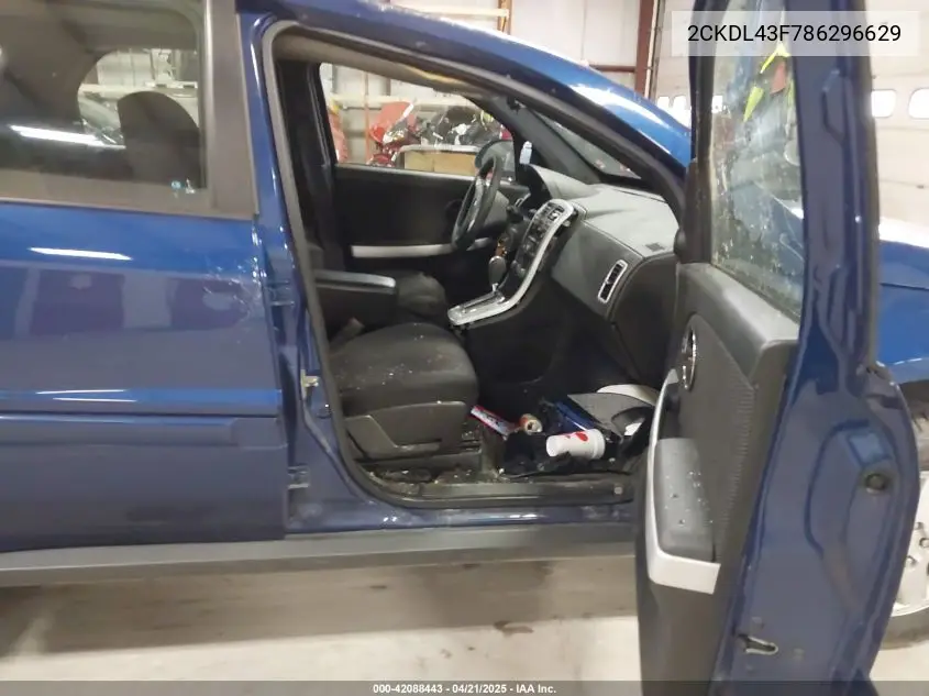 2008 Pontiac Torrent VIN: 2CKDL43F786296629 Lot: 42088443