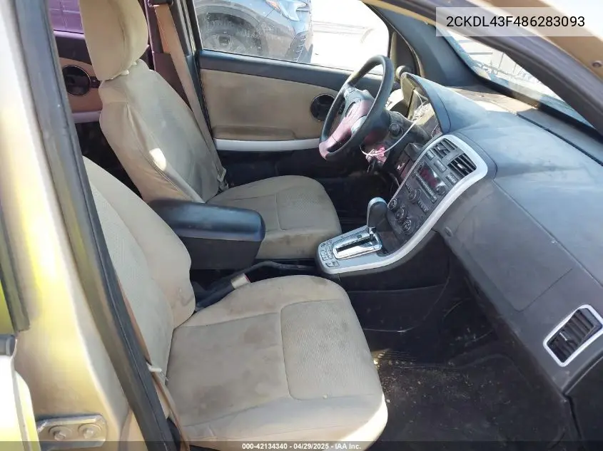 2008 Pontiac Torrent VIN: 2CKDL43F486283093 Lot: 42134340