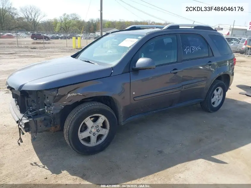2008 Pontiac Torrent VIN: 2CKDL33F486046176 Lot: 42139855