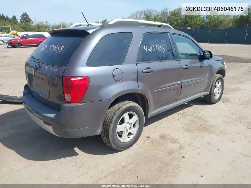 2008 Pontiac Torrent VIN: 2CKDL33F486046176 Lot: 42139855