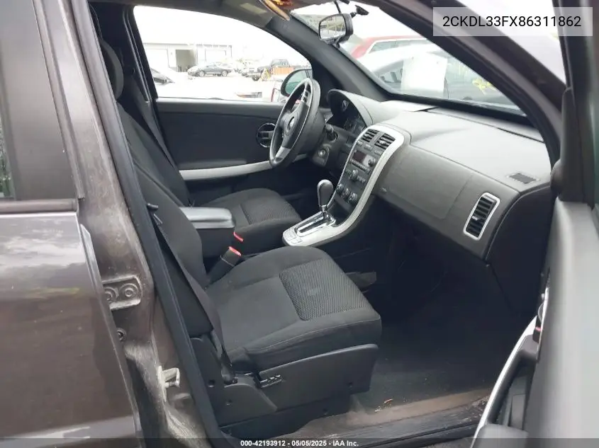 2008 Pontiac Torrent VIN: 2CKDL33FX86311862 Lot: 42193912