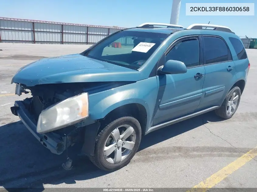 2008 Pontiac Torrent VIN: 2CKDL33F886030658 Lot: 42194538