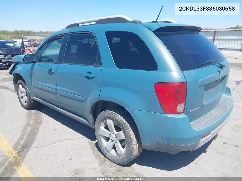 2008 Pontiac Torrent VIN: 2CKDL33F886030658 Lot: 42194538