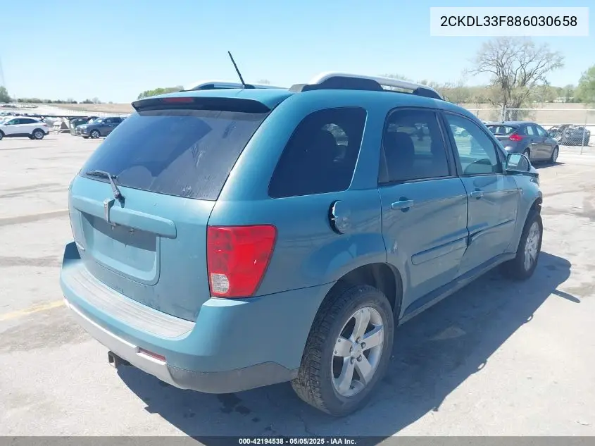2008 Pontiac Torrent VIN: 2CKDL33F886030658 Lot: 42194538