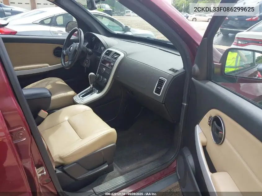 2008 Pontiac Torrent VIN: 2CKDL33F086299625 Lot: 42212174