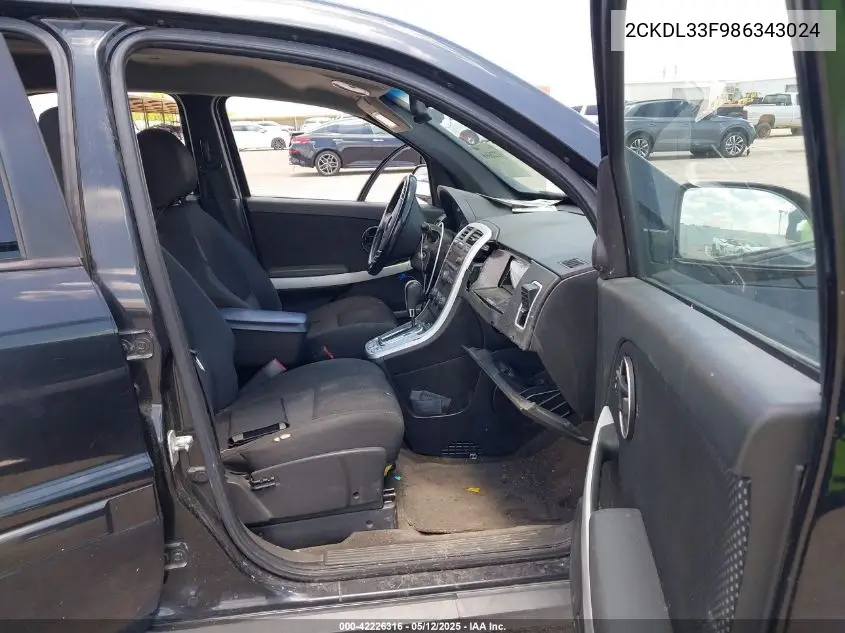2008 Pontiac Torrent VIN: 2CKDL33F986343024 Lot: 42226316
