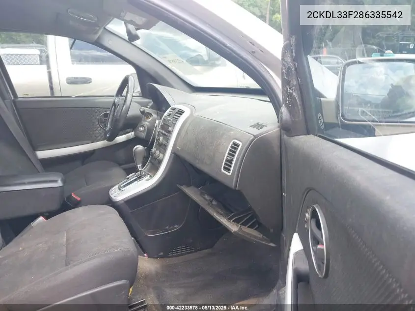 2008 Pontiac Torrent VIN: 2CKDL33F286335542 Lot: 42233578