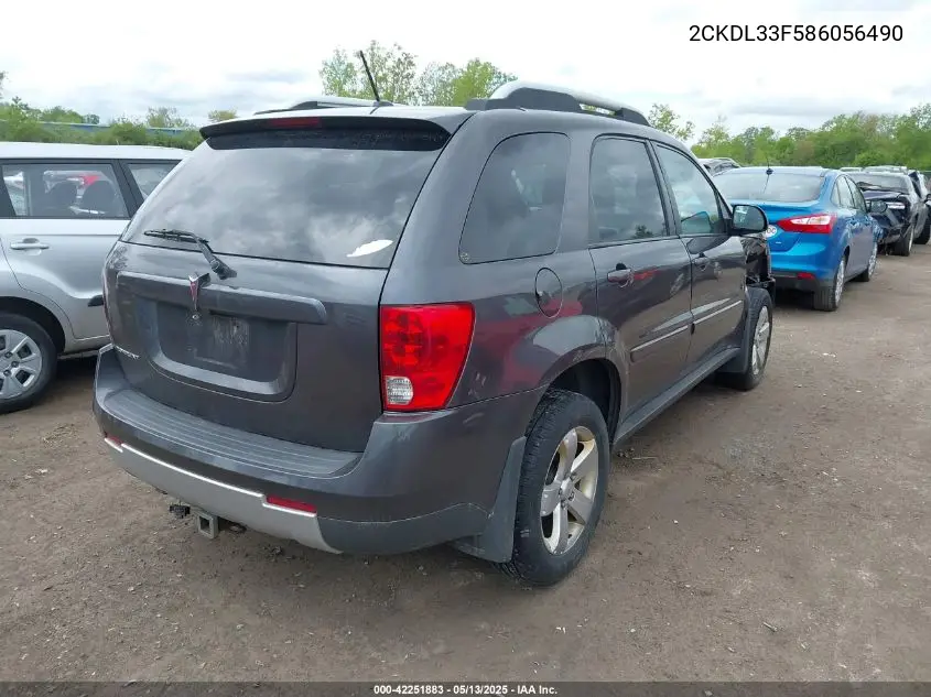 2008 Pontiac Torrent VIN: 2CKDL33F586056490 Lot: 42251883