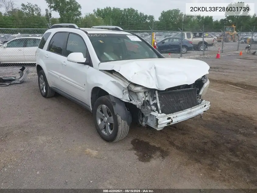 2008 Pontiac Torrent VIN: 2CKDL33F286031739 Lot: 42282521