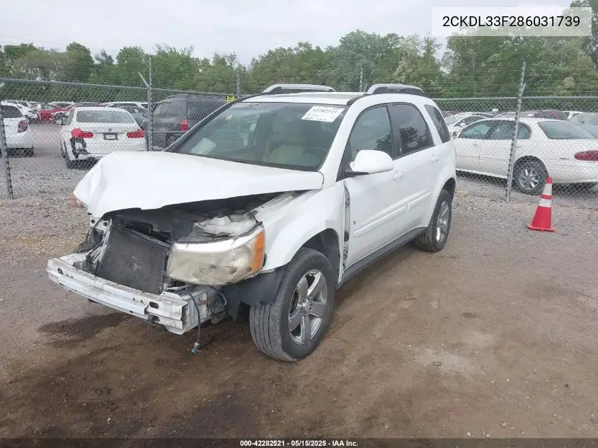 2008 Pontiac Torrent VIN: 2CKDL33F286031739 Lot: 42282521