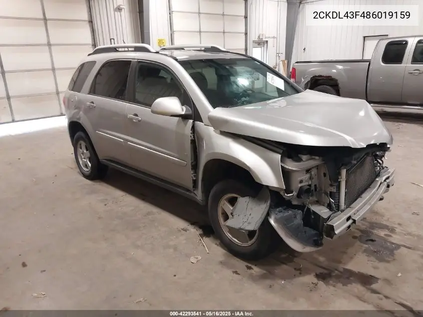 2008 Pontiac Torrent VIN: 2CKDL43F486019159 Lot: 42293541