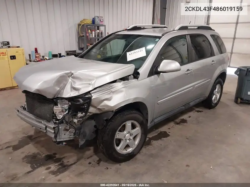 2008 Pontiac Torrent VIN: 2CKDL43F486019159 Lot: 42293541